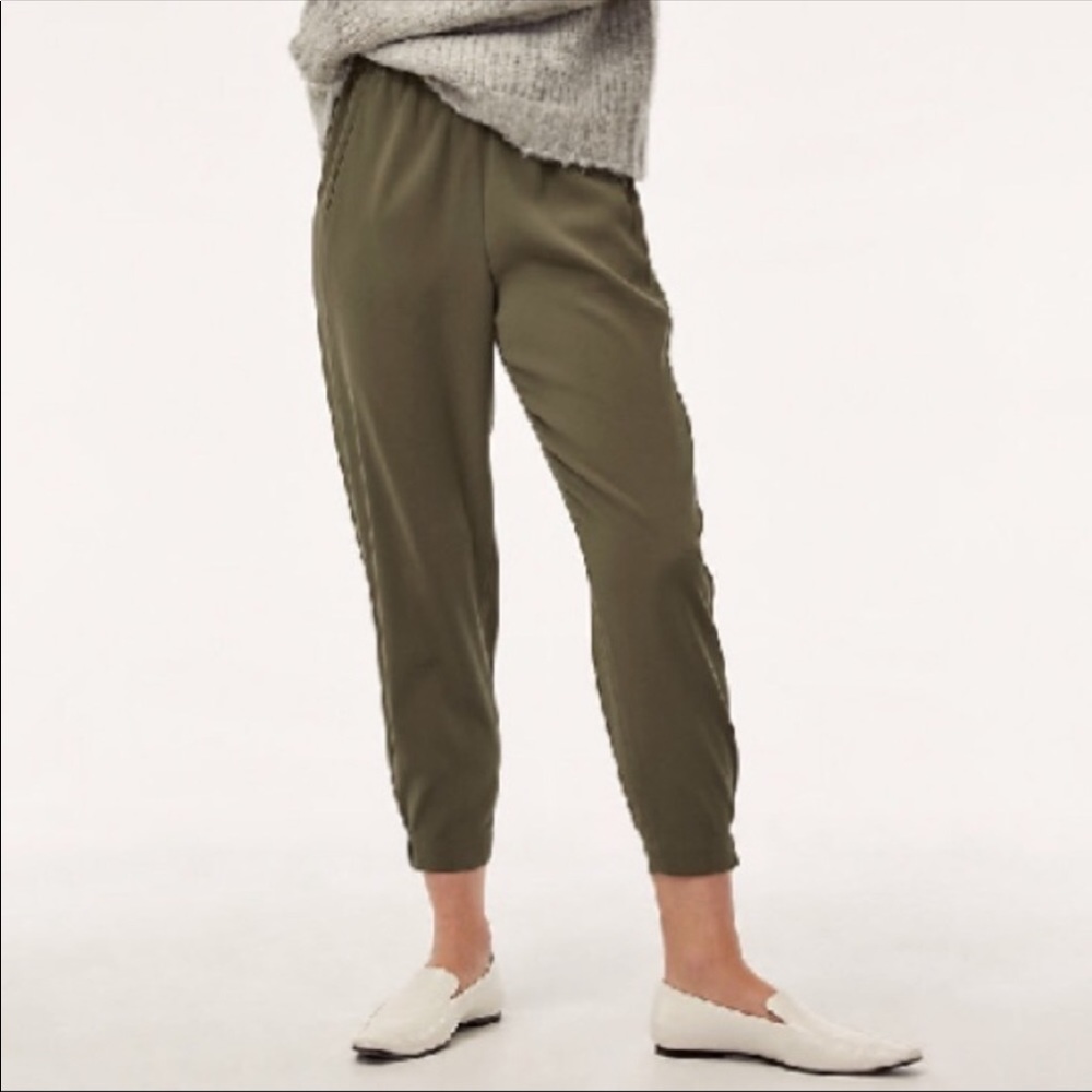 Aritzia Babaton Dexter green pants sz L